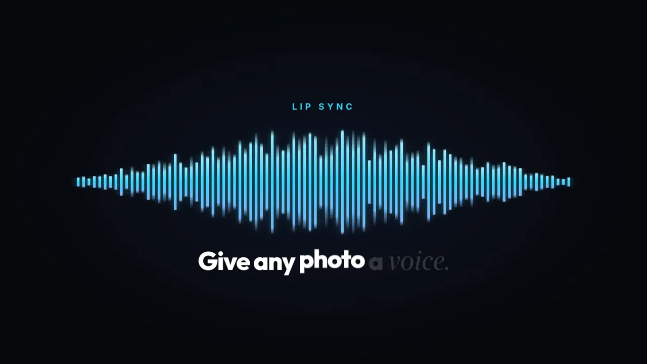 KreatorFlow Lip Sync: a still photo comes alive and talks, a dog, an oil painting and an anime character each speak a different language, then one click makes a portrait speak