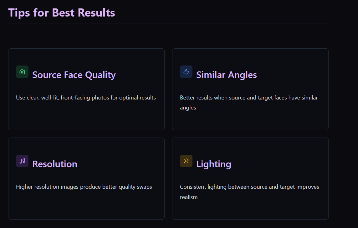 Settings review interface showing all configuration options