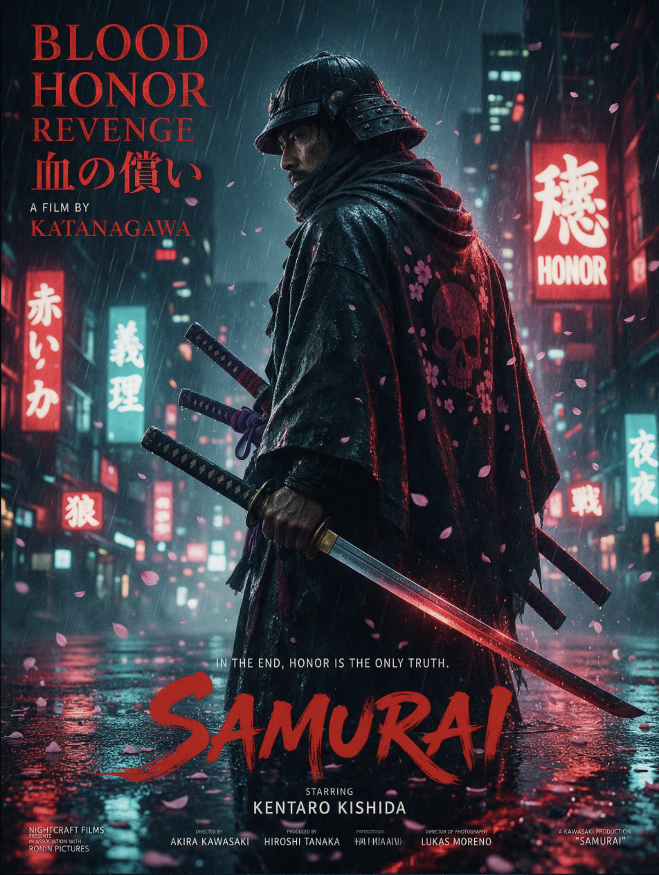 Samurai in the rain