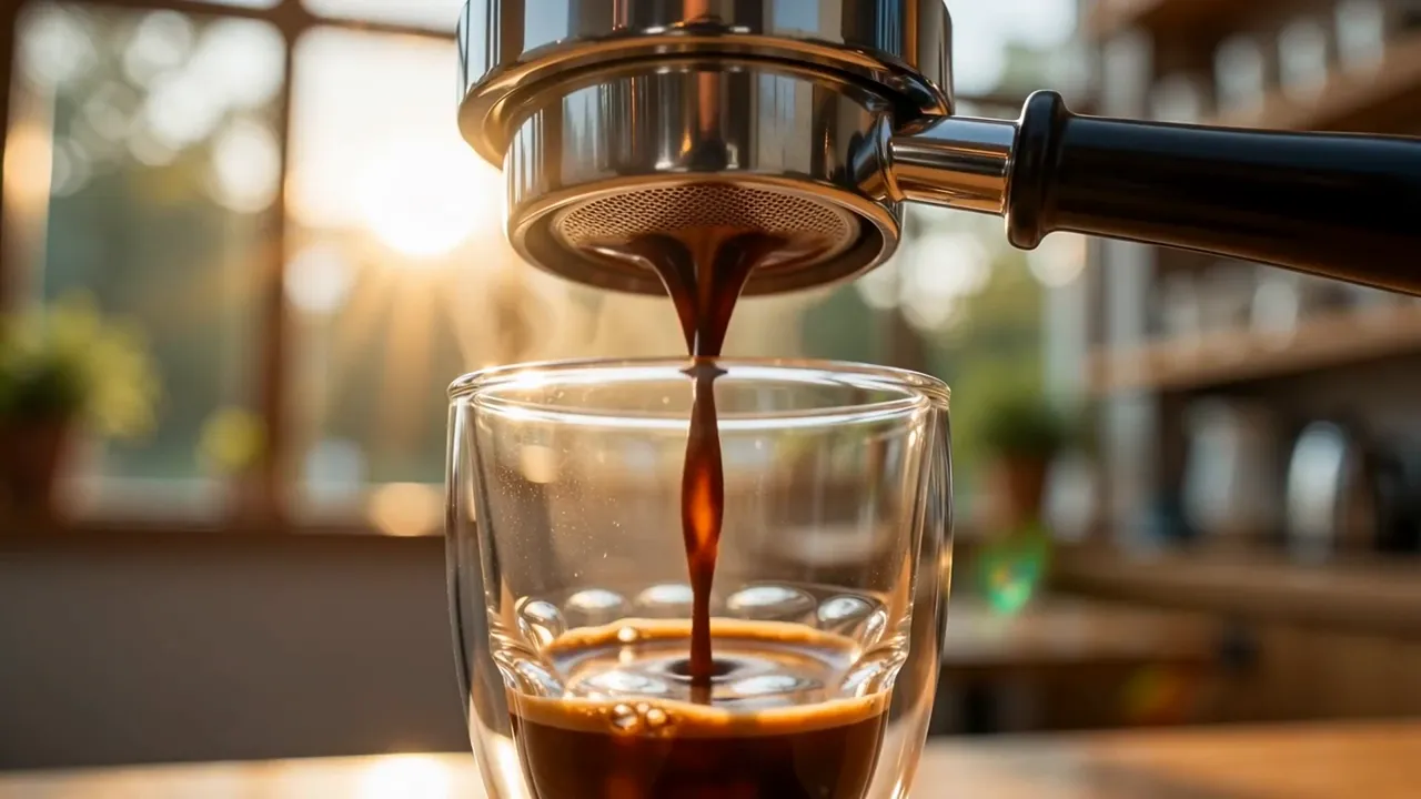 Slow-motion espresso pour, a Seedance 2.0 food shot